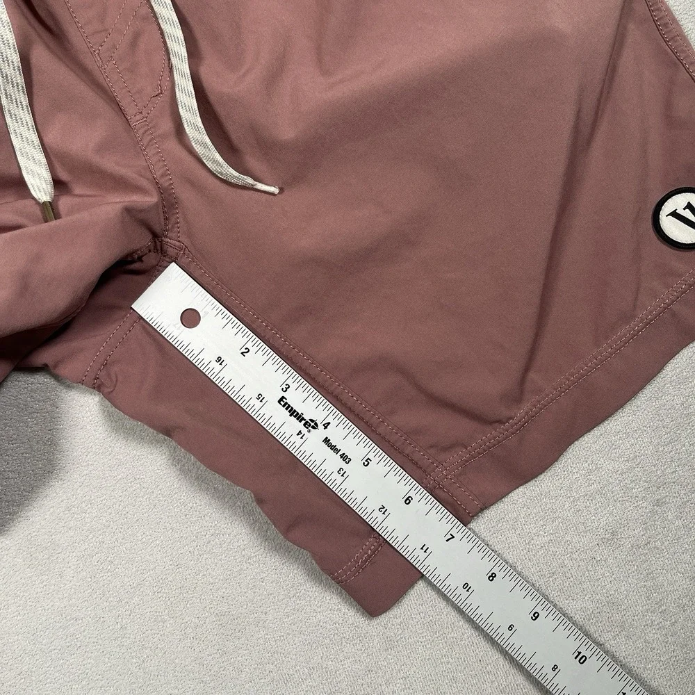 Vuori Mens Kore Short Size Small Mauve Clay Pink Lined Hybrid Workout 7 V302